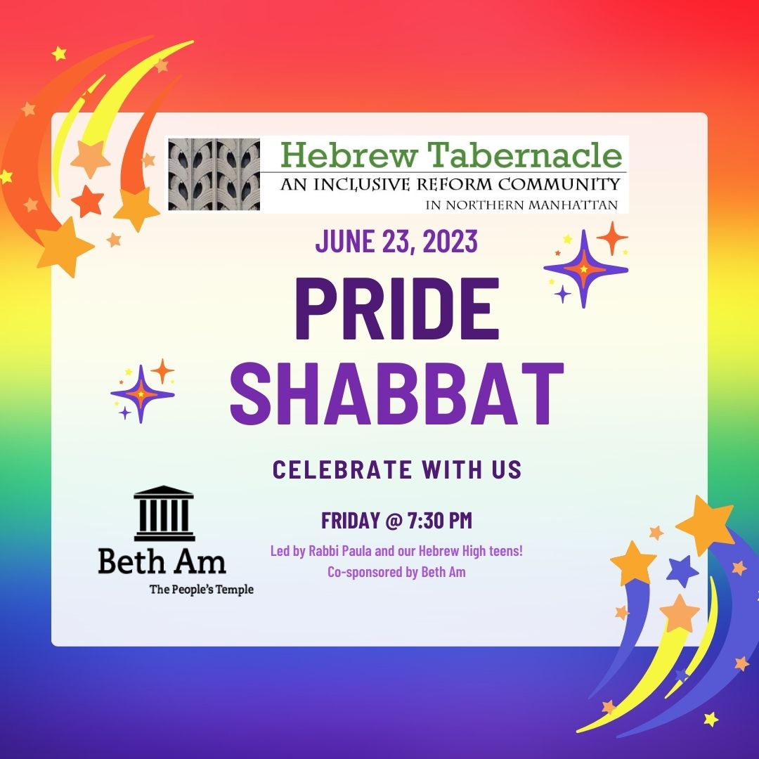 HT and BA Pride Shabbat Slider